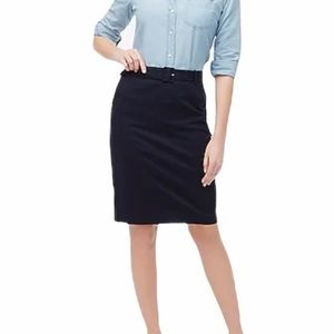 J.Crew Belted Pencil Skirt with Pockets